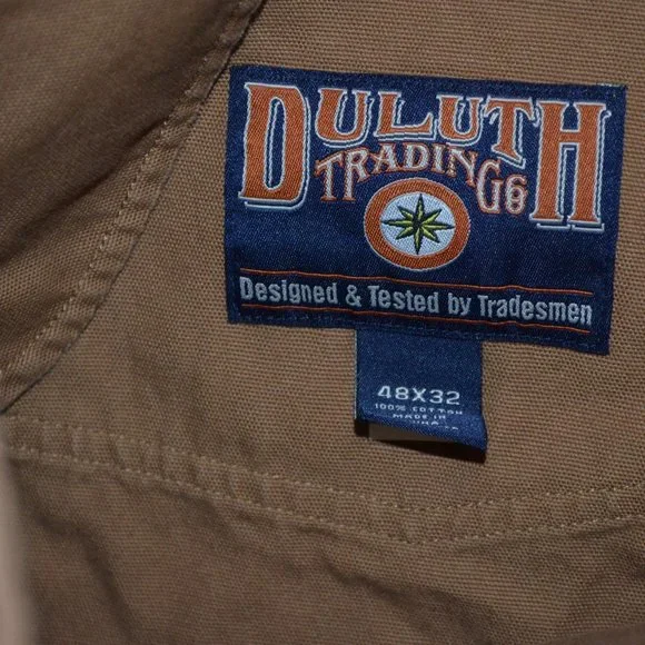 Duluth Trading Co 48x32 100% Cotton Work Pants
